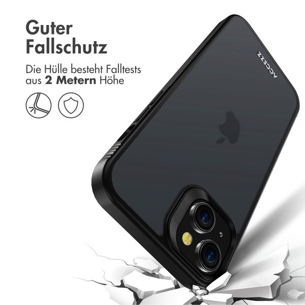 Accezz Rugged Frosted Back Cover Apple iPhone 15 Plus - Schwarz