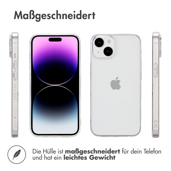 Accezz 100% recyceltes TPU Clear Cover für das iPhone 14 - Transparent