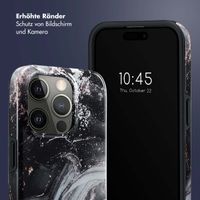 Selencia Vivid Tough Back Cover für das iPhone 15 Pro - Chic Marble Black