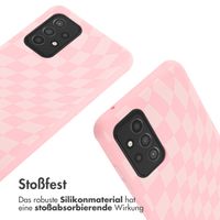 imoshion Silikonhülle design mit Band für das Samsung Galaxy A52(s) (5G/4G) - Retro Pink