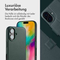 Accezz 2-in-1 Klapphülle aus Leder mit MagSafe für das iPhone 16  - Cedar Green