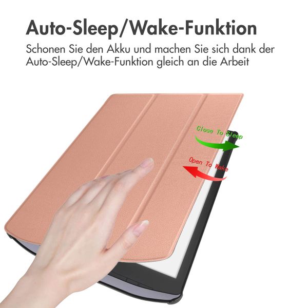 imoshion Slim Hard Case Klapphülle Pocketbook InkPad X Pro - Rosé gold