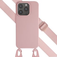 Selencia SilikonHülle mit abnehmbarem Band Apple iPhone 15 Pro - Sand Pink