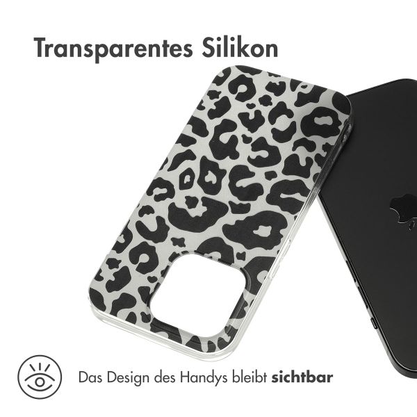 imoshion Design Hülle Apple iPhone 15 Pro - Leopard Transparent