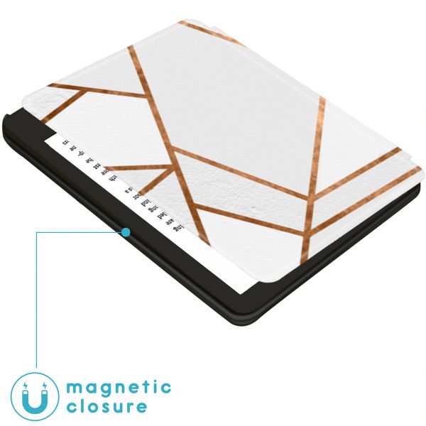 imoshion Design Slim Hard Case Klapphülle Amazon Kindle (2024) / Amazon Kindle (2022) 11th gen - White Graphic