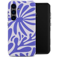 Selencia Vivid Back Cover Samsung Galaxy S24 - Modern Bloom Sapphire Blue
