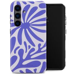 Selencia Vivid Tough Back Cover für das Samsung Galaxy S24 - Modern Bloom Sapphire Blue