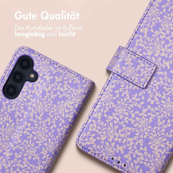 imoshion ﻿Design Klapphülle für das Samsung Galaxy A54 (5G) - Purple White Flowers