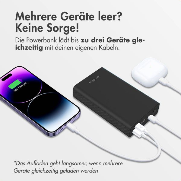 imoshion Ultra Series Aluminium | Powerbank 20.000 mAh - Schnellladen bis 33W - Black