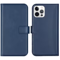 Selencia Echtleder Klapphülle iPhone 12 (Pro) - Blau