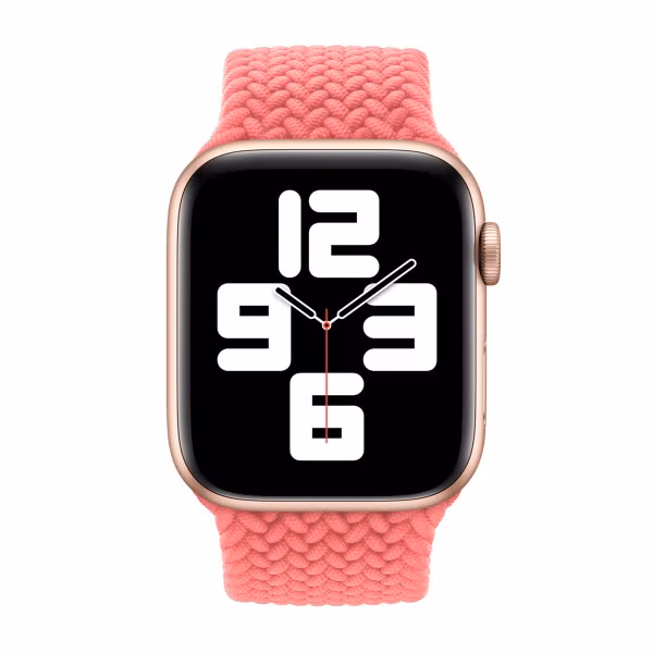 Apple Geflochtenes Solo Loop für das  Apple Watch | 38/40/41/42 mm - Größe 2 - Pink Punch