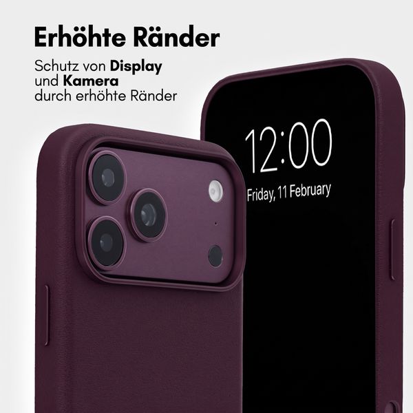Accezz 2-in-1 Klapphülle aus Leder mit MagSafe Apple iPhone 18 Pro / 17 Pro - Heath Purple