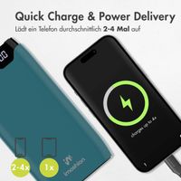 imoshion Powerbank - 20.000 mAh - Schnelles Aufladen und Power Delivery - Petrol Green