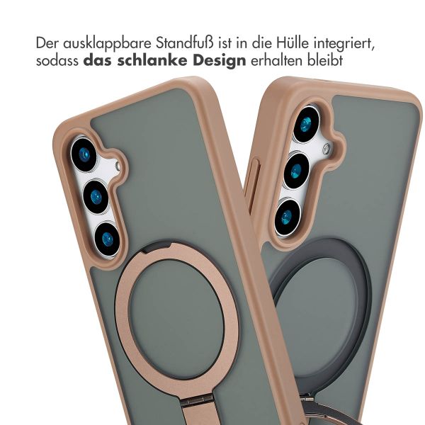 Accezz Ring Stand Backcover mit MagSafe Samsung Galaxy S24 - Braun
