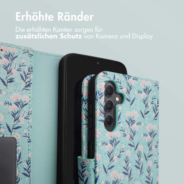 imoshion ﻿Design Klapphülle für das Samsung Galaxy A34 (5G) - Blue Flowers