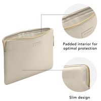 dbramante1928 ﻿Paris Sleeve - Laptop Hülle 13 Zoll - Laptop Sleeve - Echtes Leder - Apple MacBook Pro 13 Zoll / Air 13 Zoll - Sand Dune