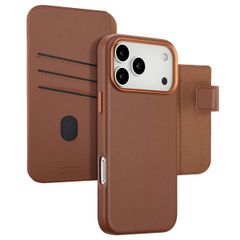 Accezz 2-in-1 Klapphülle aus Leder mit MagSafe Apple iPhone 17 Pro Max - Sienna Brown