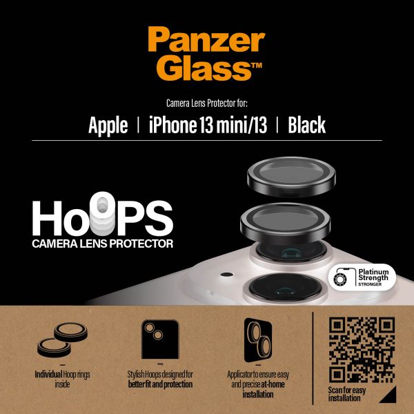 PanzerGlass Kameraprotektor Hoops Optic Rings für das Apple iPhone 13 / 13 Mini
