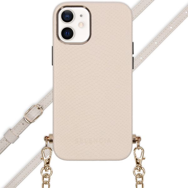Selencia Aina ﻿Hülle aus Schlangenleder mit Band Apple iPhone 12 Mini