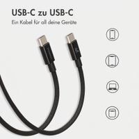 imoshion Braided USB-C-zu-USB-C-Kabel 100 W - 0,5 Meter - Schwarz