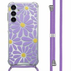 imoshion Design Hülle mit Band Samsung Galaxy A16 - Tropical Violet Flowers Connect
