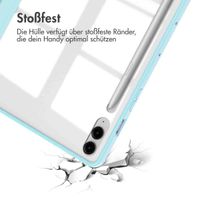 imoshion Trifold Hardcase Klapphülle für das Samsung Tab S10 Plus / Tab S9 FE Plus / Tab S9 Plus 12.4 Zoll - Hellblau