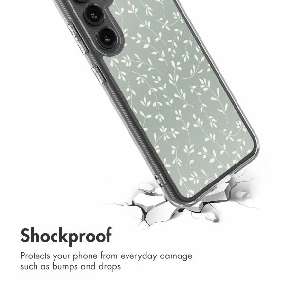 imoshion Design Hülle Samsung Galaxy S23 FE - Smoke Green Flowers
