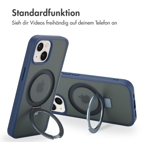 Accezz Ring Stand Backcover mit MagSafe Apple iPhone 15 - Blau