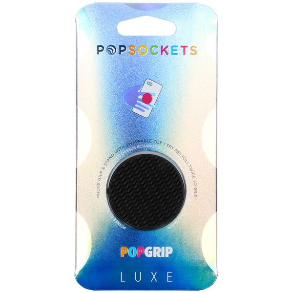 PopSockets Luxus PopGrip - Carbon Fiber Black