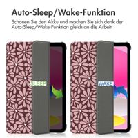 imoshion Design Trifold Klaphülle Apple iPad 11 (2025) 11 Zoll A16 / iPad 10 (2022) 10.9 Zoll - Bloom Love Blush