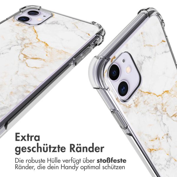 imoshion Design Hülle mit Band für das iPhone 11 - White Marble