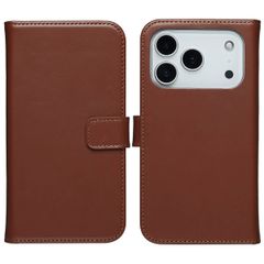 Selencia Echtleder Klapphülle Apple iPhone 17 Pro Max - Light Brown