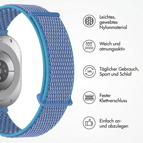 imoshion Nylonarmband für Samsung Galaxy Watch 8 (40/44mm) / Classic (46mm) - Marine Blue