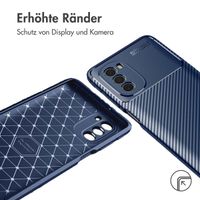 imoshion Carbon-Hülle für das Motorola Moto G51 - Blau