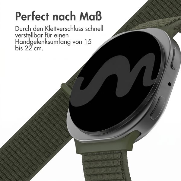 imoshion Nylonarmband für Samsung Galaxy Watch 8 (40/44mm) / Classic (46mm) - Army Green
