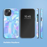 Selencia Vivid Tough Back Cover mit MagSafe für das Apple iPhone 13 - Holographic Blue Dream