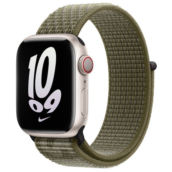 Apple Sport Loop Armband fur das Apple Watch Series 1 bis 9 SE 38 40 41 mm Series 10 42 mm Sequoia Pure Platinum Handyhuellen