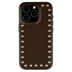 Selencia Studs Backcover mit MagSafe Apple iPhone 15 Pro - Cacao Crush