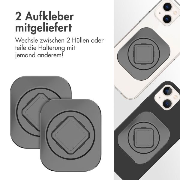 Accezz EasyLock handyhalterung Fahrrad - Inklusive Hülle für das Apple iPhone 13 - Aluminium - 360 Grad drehbar - Schwarz