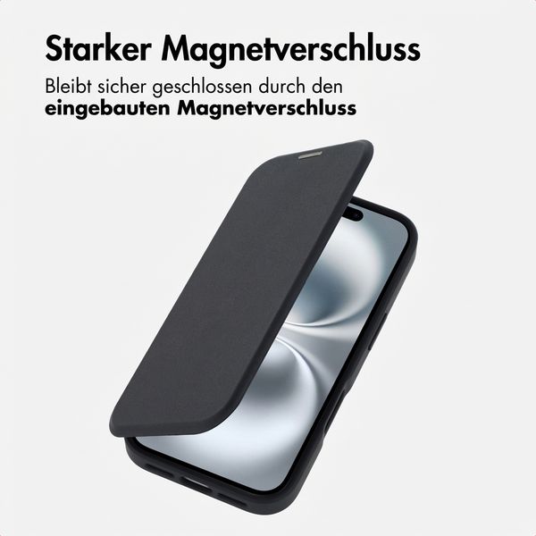 imoshion Transparente Bookcase mit MagSafe Apple iPhone 16 - Schwarz