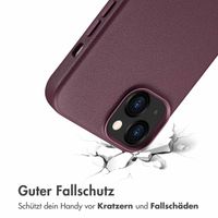 Accezz MagSafe Leather Backcover für das iPhone 13 - Heath Purple