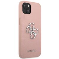 Guess 4G Metal Logo Saffiano Backcover Apple iPhone 13 - Rosa