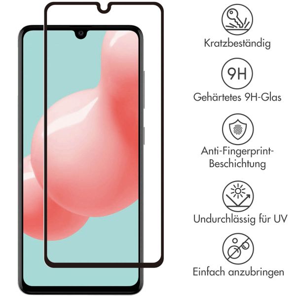 Selencia Premium Screen Protector aus gehärtetem Glas für das Samsung Galaxy A41 - Schwarz