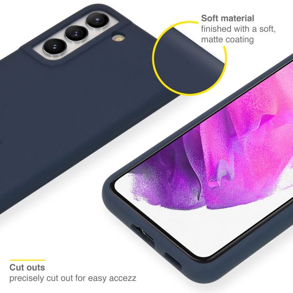 Accezz Liquid Silikoncase für das Samsung Galaxy S22 - Dunkelblau