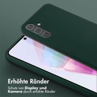Selencia SilikonHülle mit abnehmbarem Band Samsung Galaxy A35 - Dunkelgrün