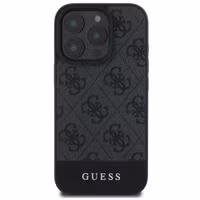 Guess Bottom Stripe 4G Back Cover Apple iPhone 16 Pro - Grau