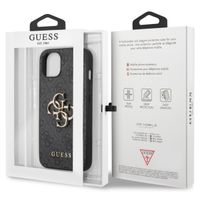 Guess 4G Metal Logo Back Cover für das iPhone 13 - Grau