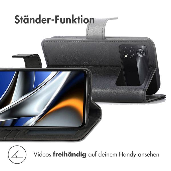 imoshion Luxuriöse Klapphülle Xiaomi Poco X4 Pro 5G - Schwarz