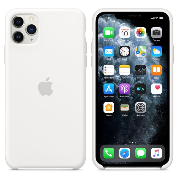 Apple Silikon-Case weiß für das iPhone 11 Pro Max