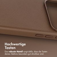 Accezz MagSafe Leather Backcover Apple iPhone 18 Pro / 17 Pro - Kaffeebraun